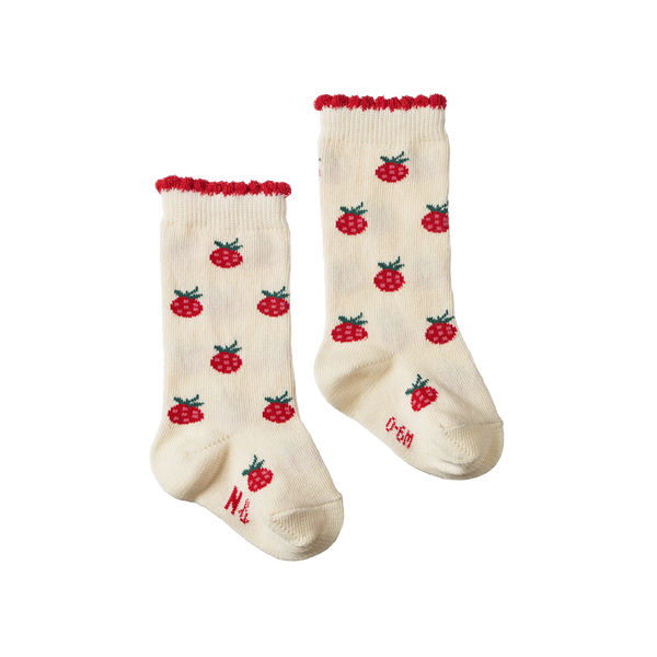 Nature Baby - Cotton Socks - RASPBERRIES