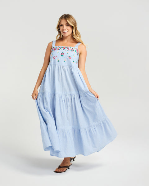 NMBR ROSE - MOLLY DRESS - BLUEBELLY DAISY