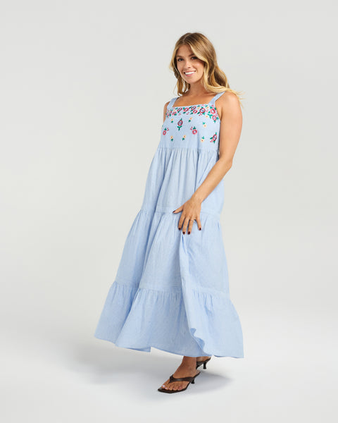 NMBR ROSE - MOLLY DRESS - BLUEBELLY DAISY