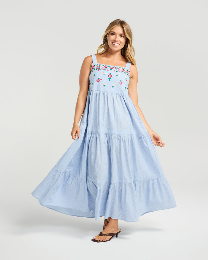 NMBR ROSE - MOLLY DRESS - BLUEBELLY DAISY