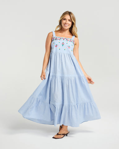 NMBR ROSE - MOLLY DRESS - BLUEBELLY DAISY