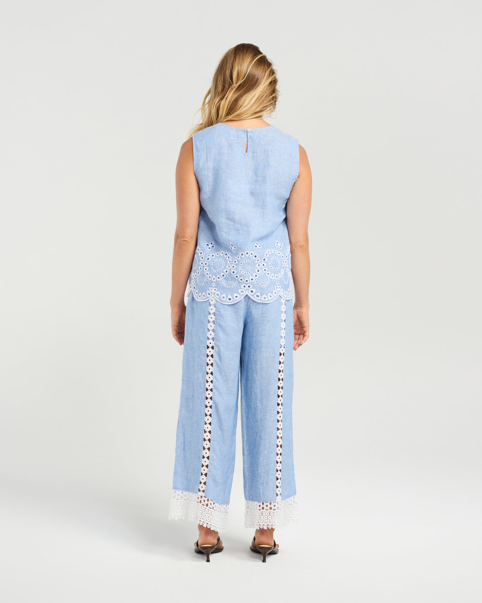 NMBR ROSE - NALA TOP - POWDER BLUE