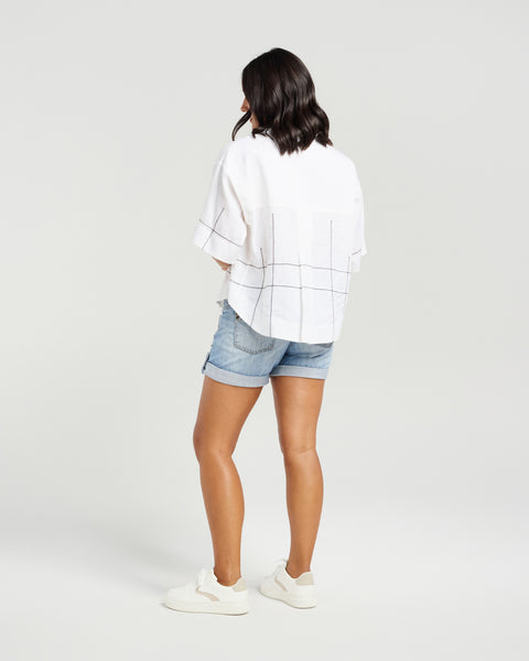 NMBR ROSE - INDIE SHIRT - WHITE