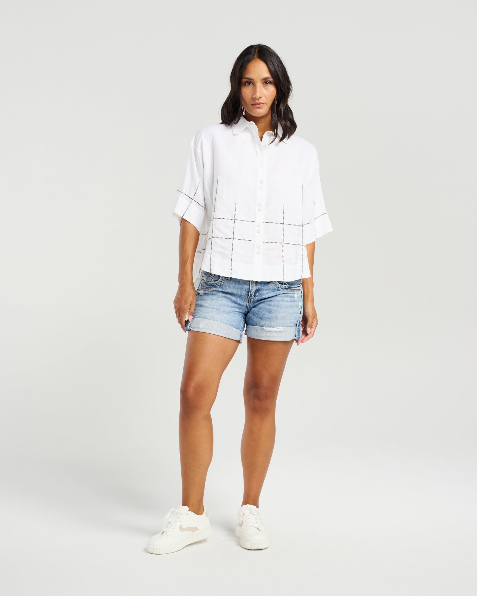 NMBR ROSE - INDIE SHIRT - WHITE