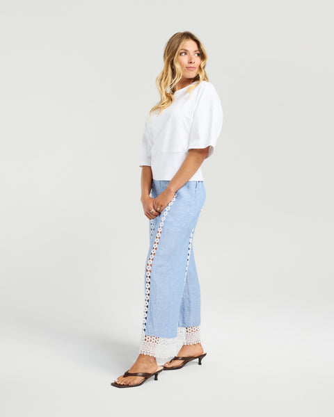 NMBR ROSE - FLYNN PANT - POWDER BLUE