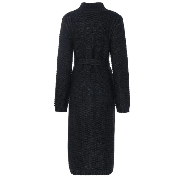 MOKE - NAOMI WOMEN'S LONG KNIT COAT - BLACK