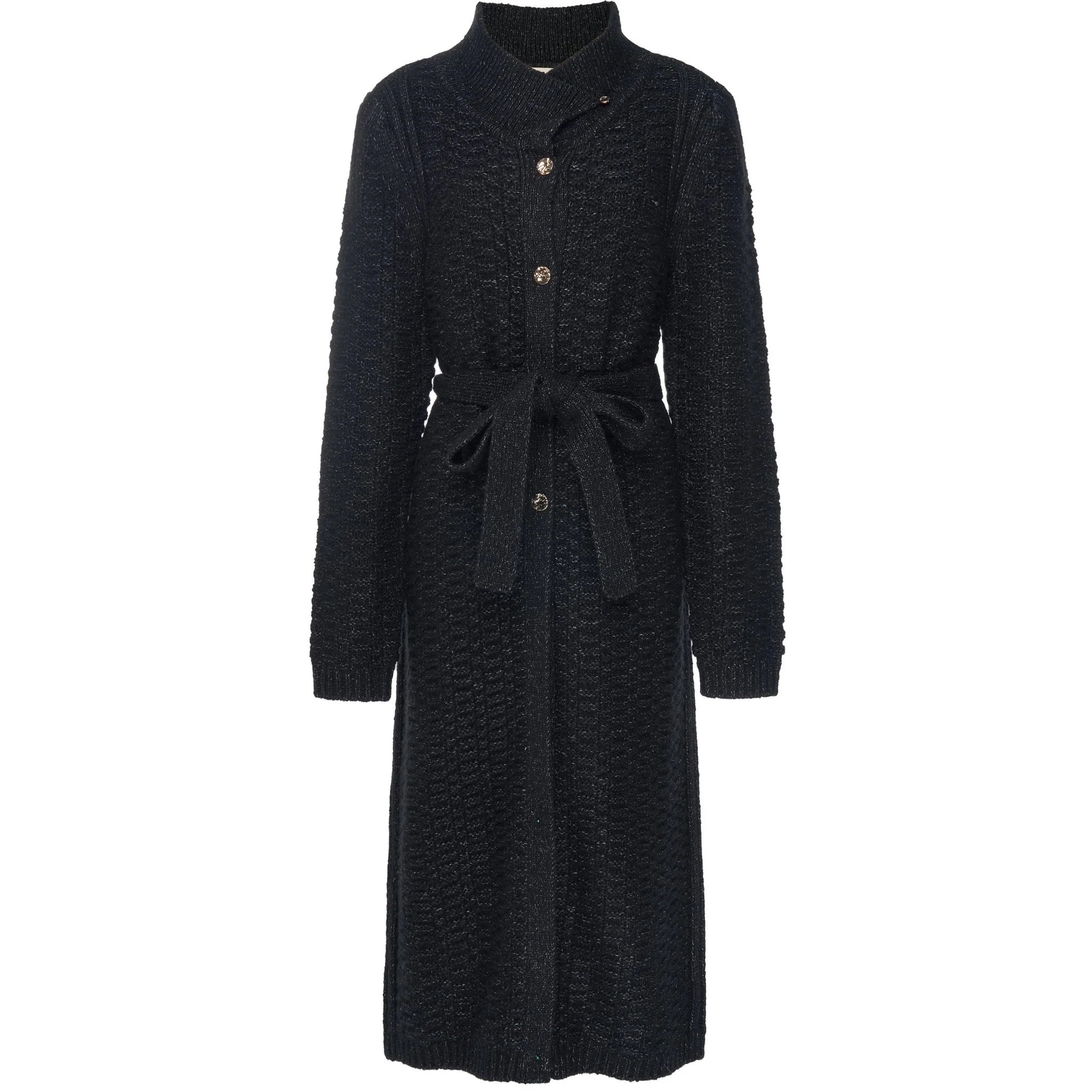 MOKE - NAOMI WOMEN'S LONG KNIT COAT - BLACK