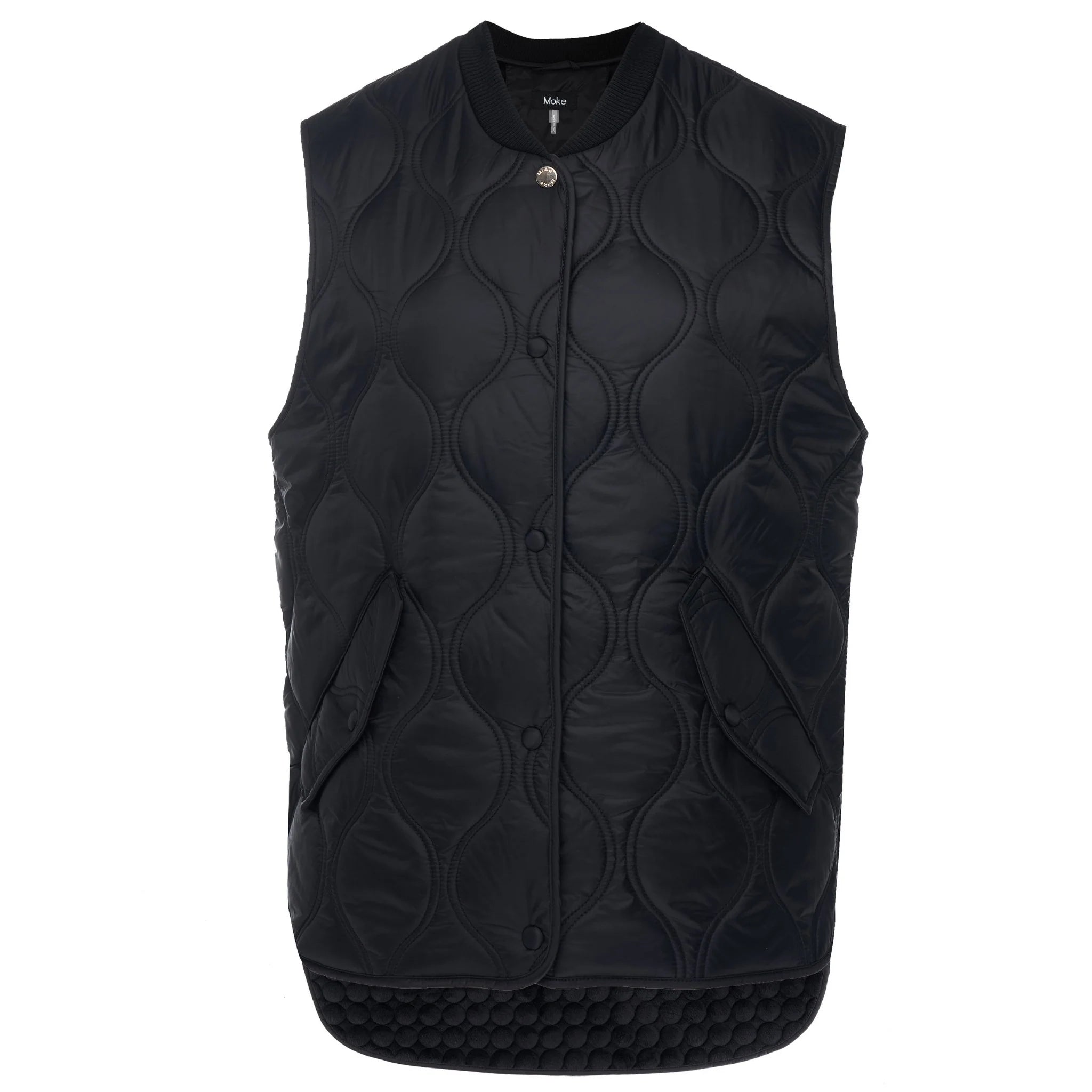 MOKE - NEVE WOMEN'S QUILTED VEST - BLACK