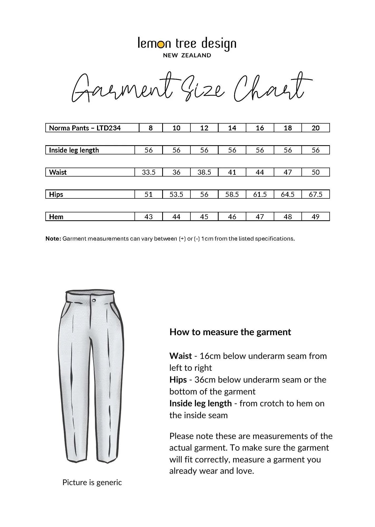 LEMON TREE - NORMA PANT - BLACK