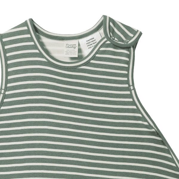 Nature Baby - Cotton & Merino Sleeping Bag - NETTLE STRIPE