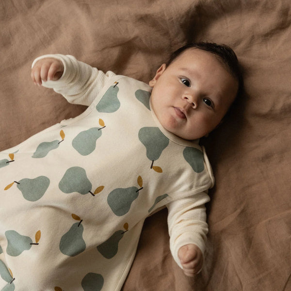 Nature Baby - Cotton & Merino Sleeping Bag - PEAR PRINT