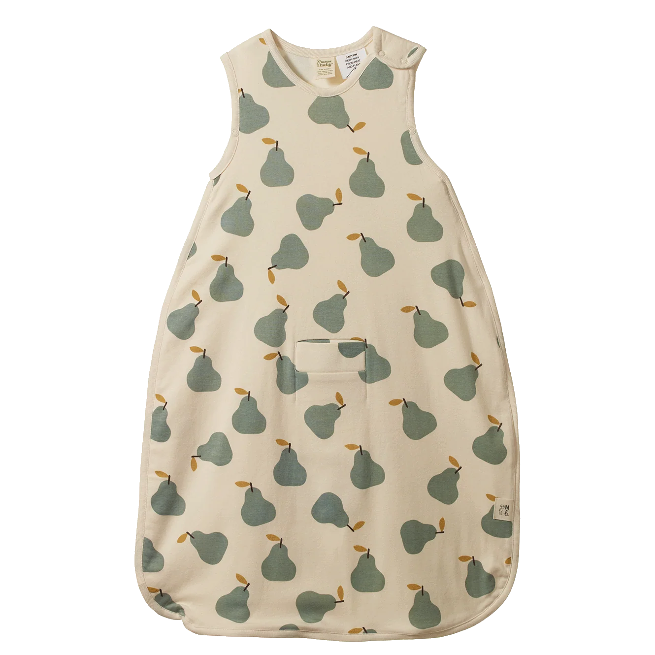 Nature Baby - Cotton & Merino Sleeping Bag - PEAR PRINT