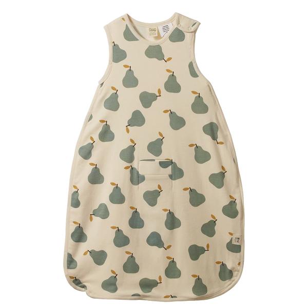 Nature Baby - Cotton & Merino Sleeping Bag - PEAR PRINT