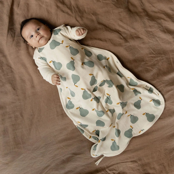 Nature Baby - Cotton & Merino Sleeping Bag - PEAR PRINT