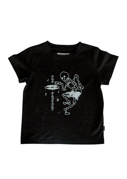 POP FACTORY - CLASSIC TEE - SKELETON BLACK