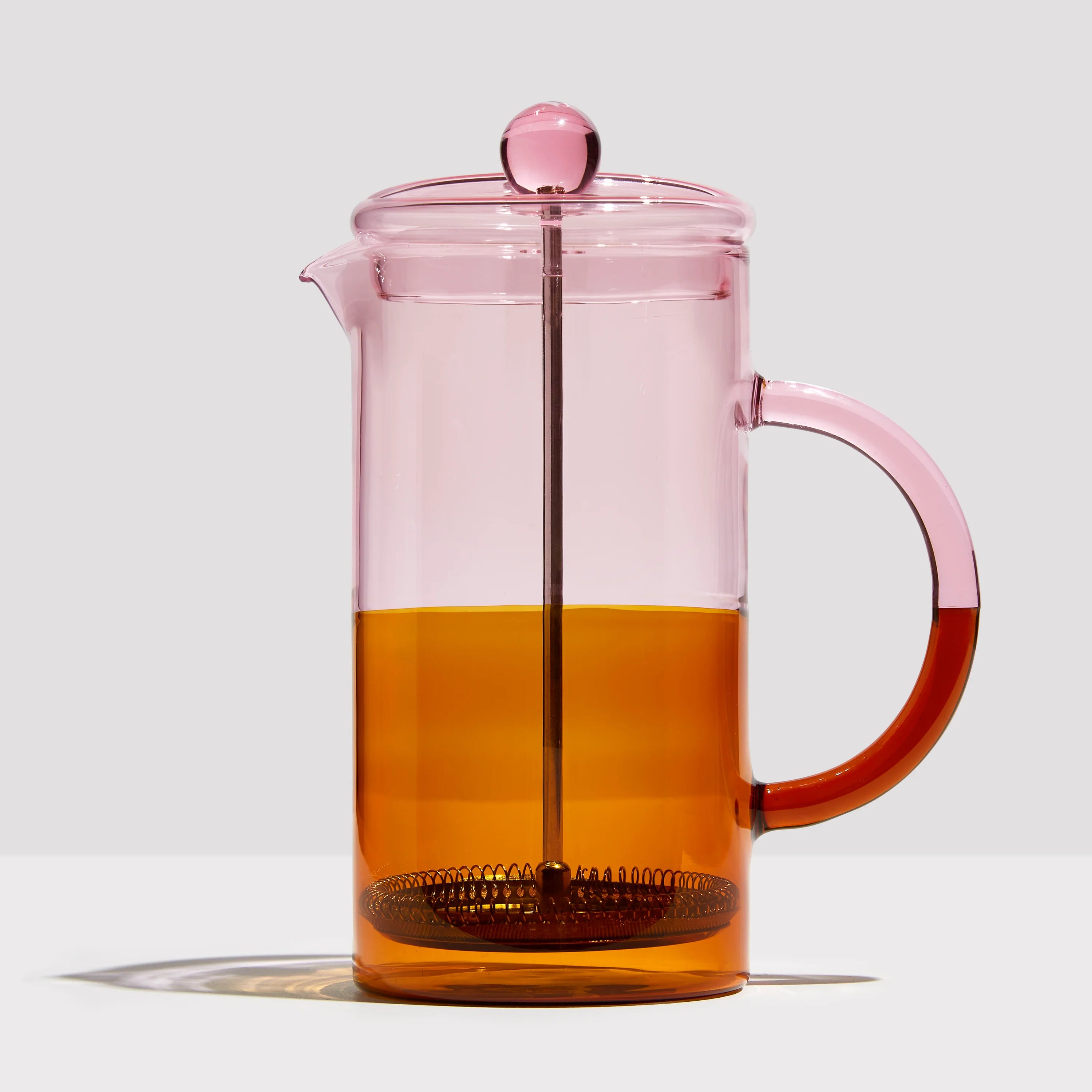 FAZEEK TWO TONE COFFEE PLUNGER - PINK + AMBER