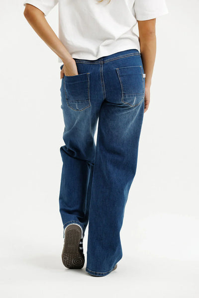 HOMELEE - PALAZZO JEANS - BLUE WASH