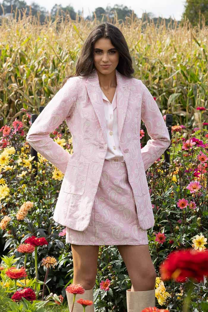 AUGUSTINE - VADA EMBROIDERED BLAZER - PINK