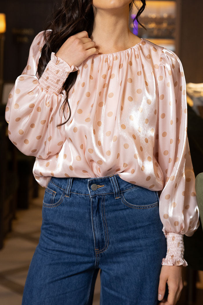 AUGUSTINE - LUCY BLOUSE - PINK DOT