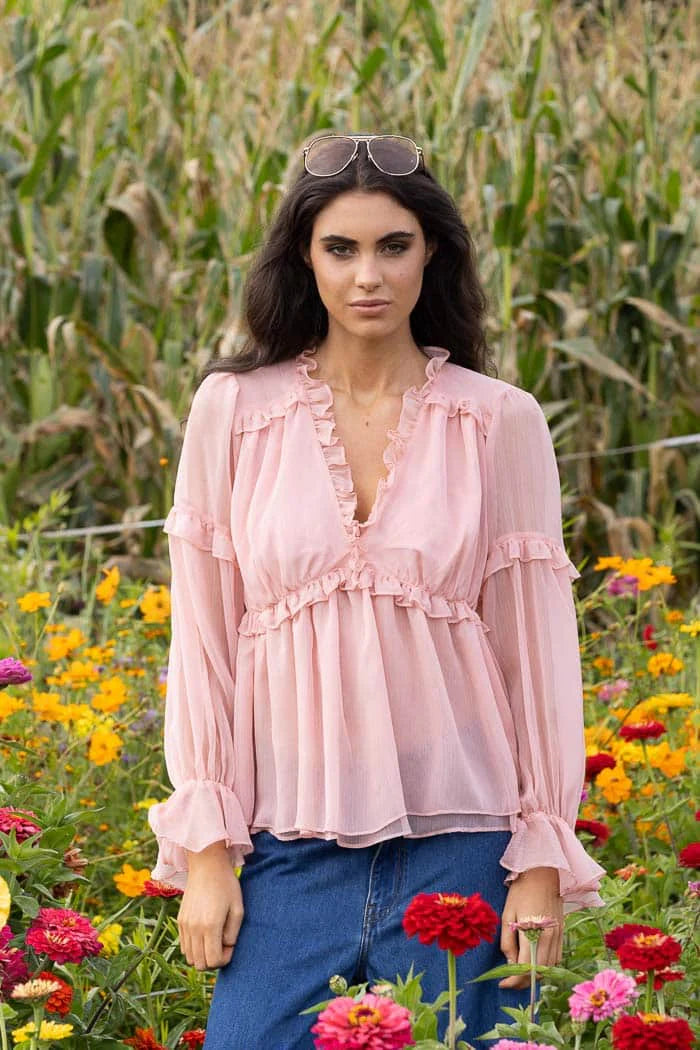 AUGUSTINE - SASHA BLOUSE - BLUSH