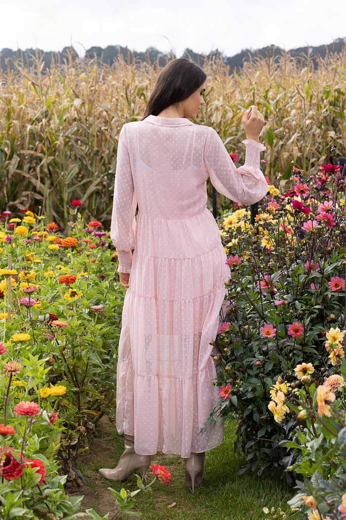 AUGUSTINE -AMELIA SHIRT DRESS - PEACH