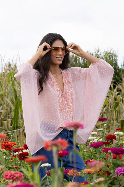 AUGUSTINE - MILEY SEQUIN TOP  - PEACH