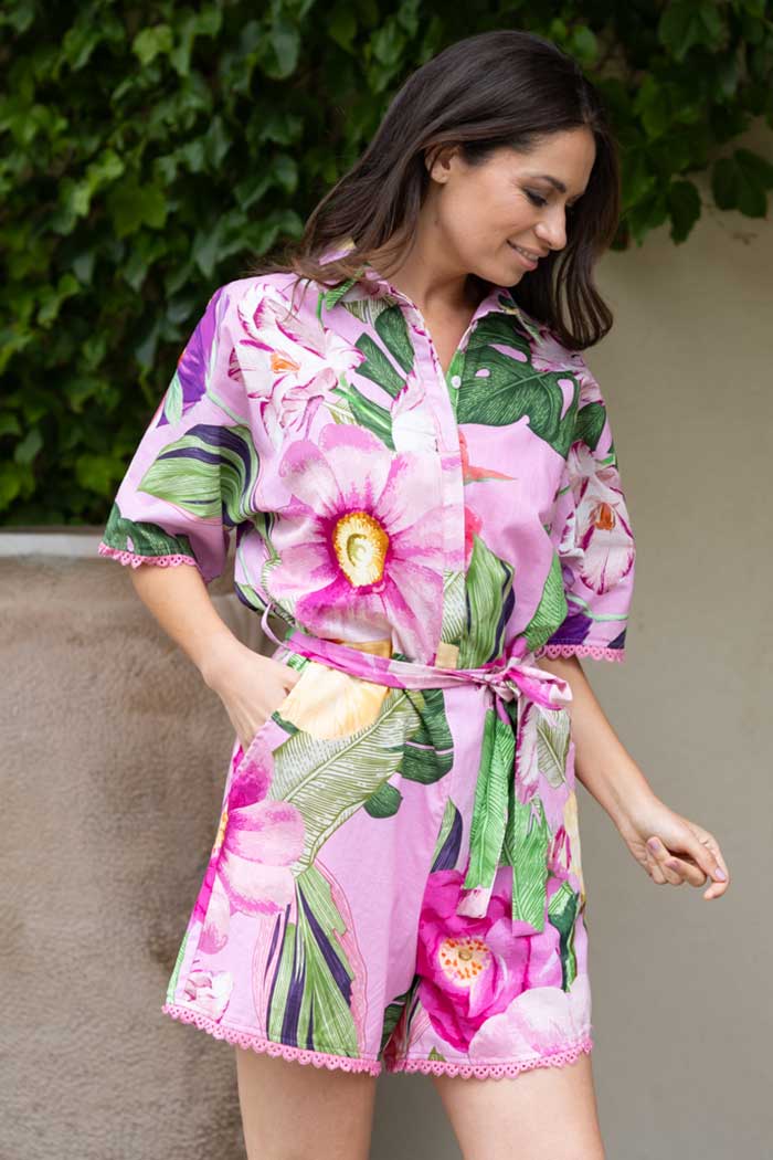 AUGUSTINE LAURA PLAYSUIT - FLORAL PINK