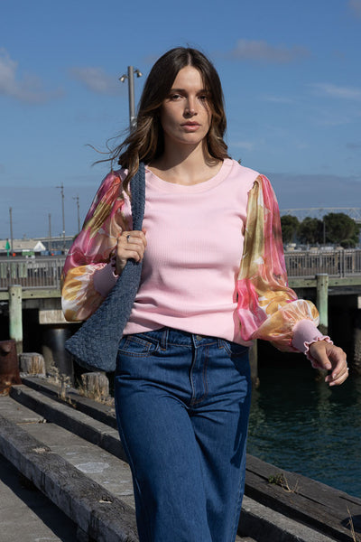 AUGUSTINE - LUCIA TOP - PINK FLORAL
