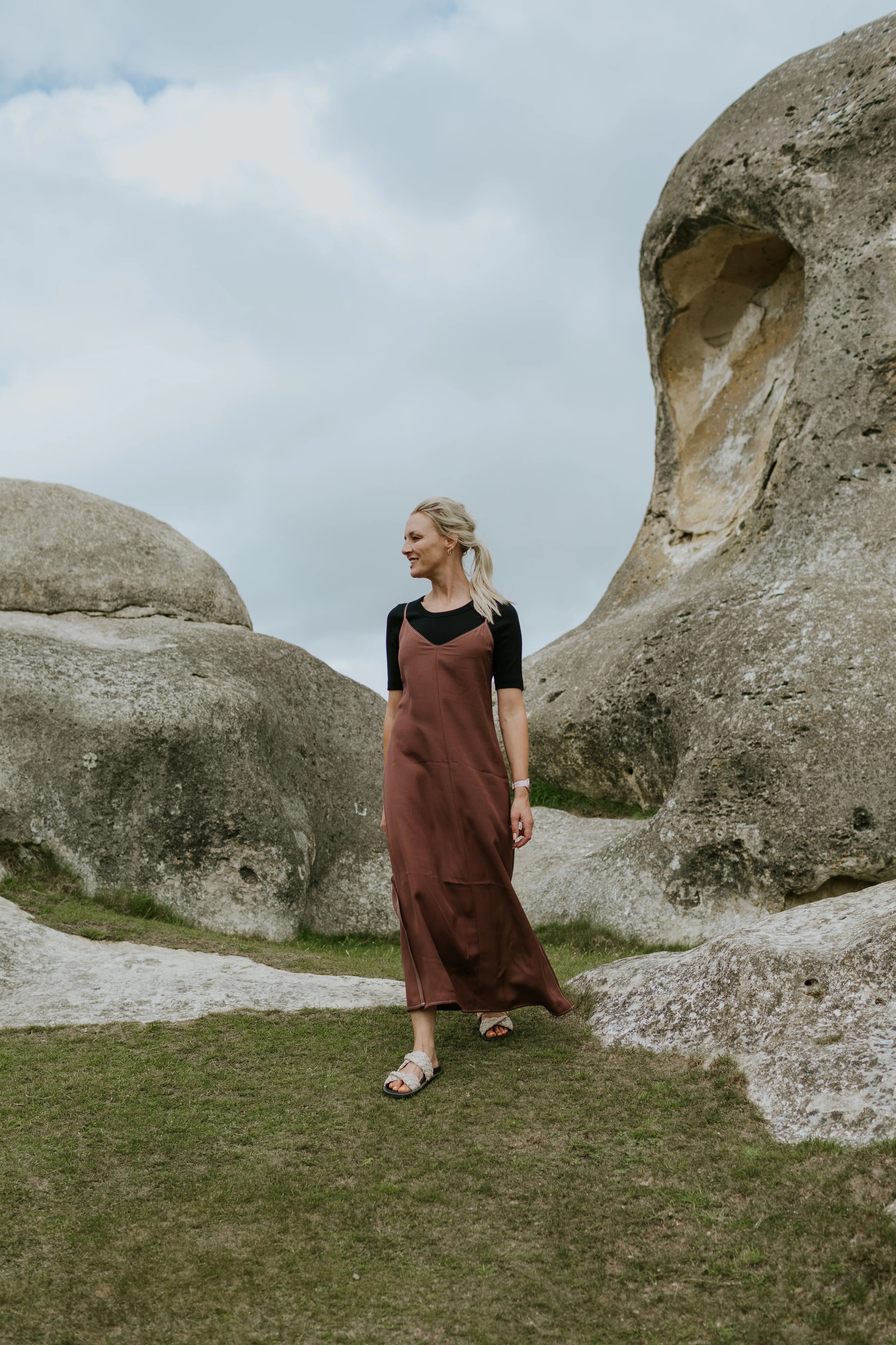 MOKE - LYDIA SLIP DRESS - COCOA