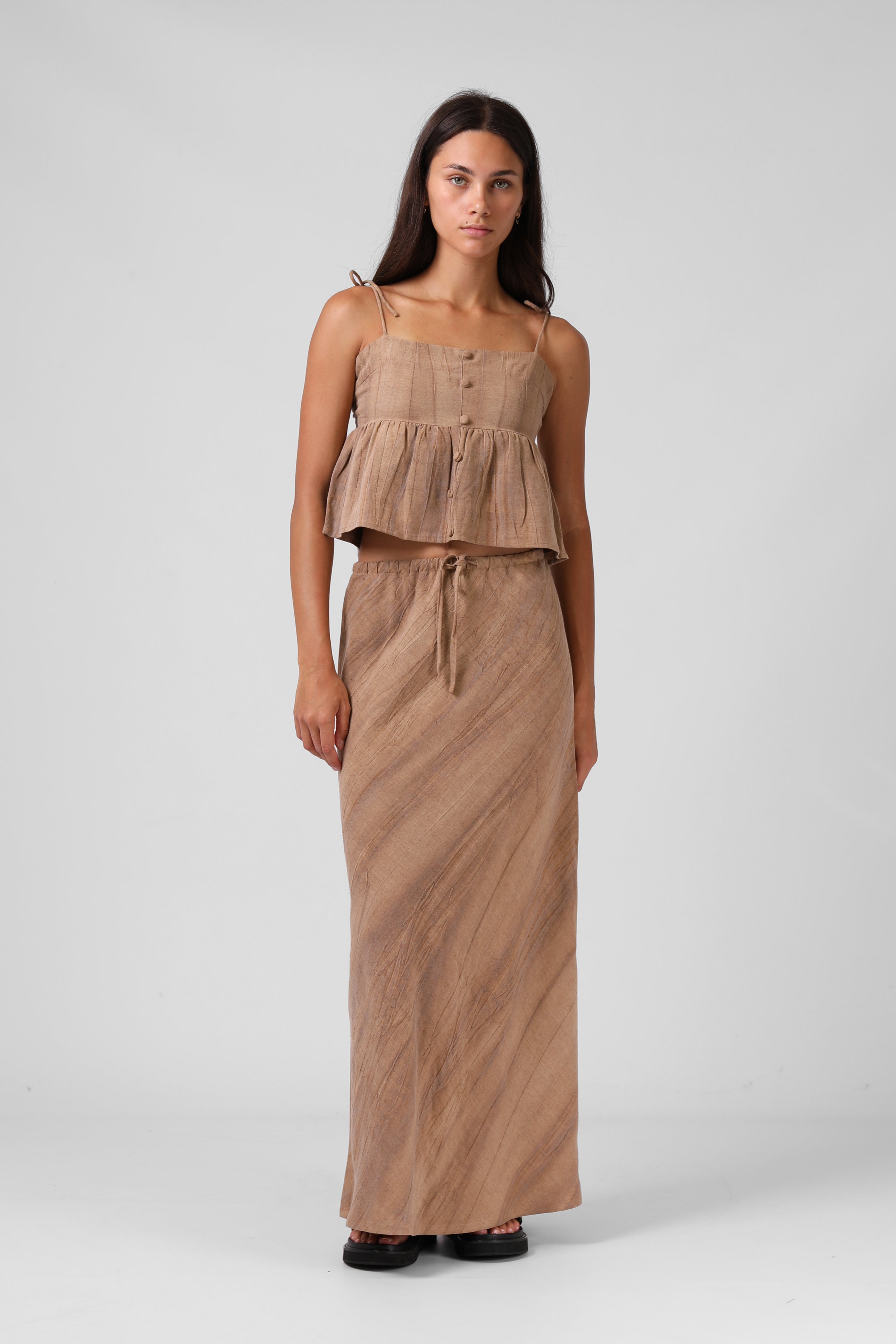 RPM - ISABELLA MIDI SKIRT - CINNAMON