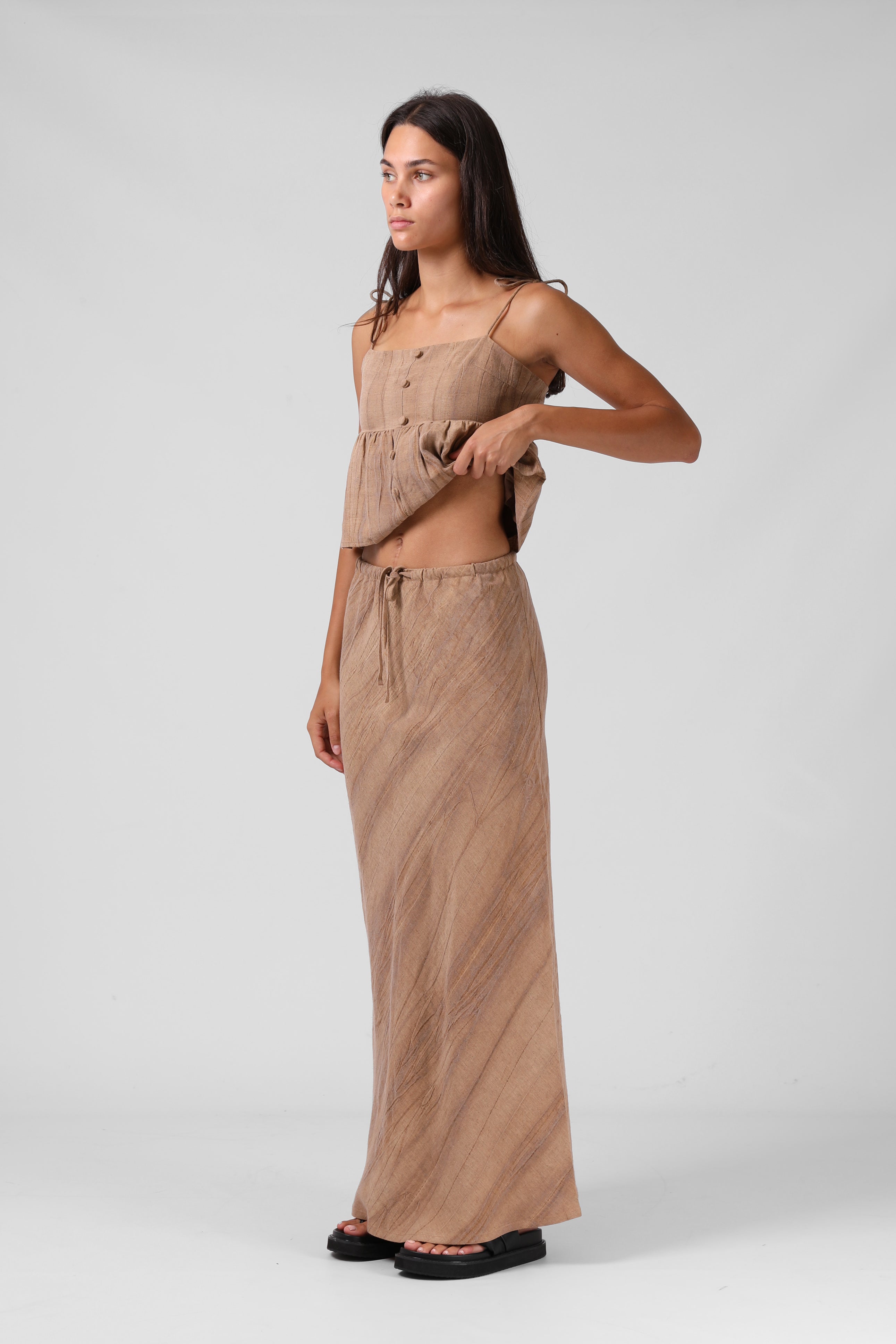 RPM - ISABELLA MIDI SKIRT - CINNAMON