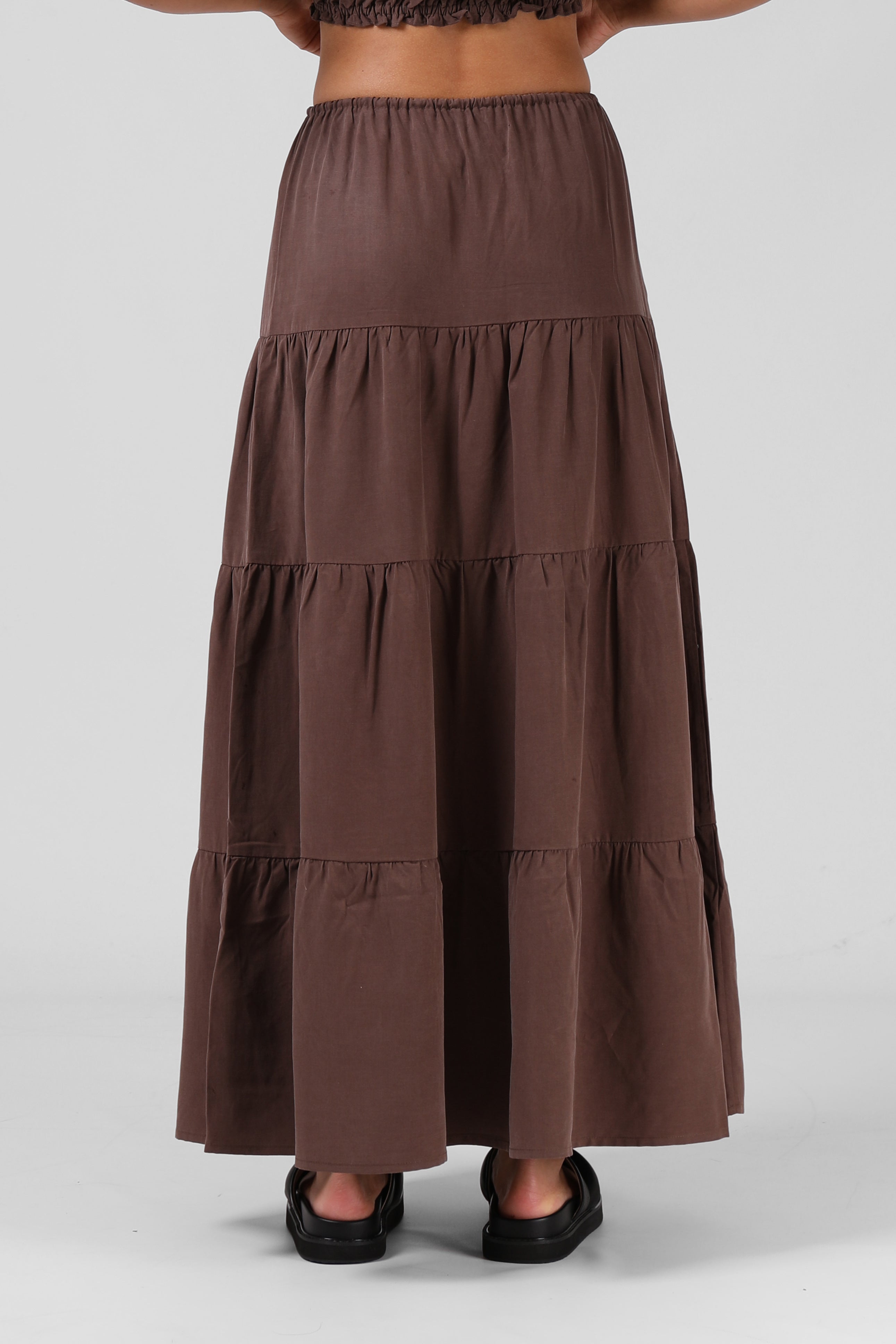 RPM - RUBY MAXI SKIRT - CHOCOLATE