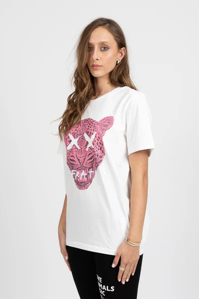 FEDERATION - RUSH TEE - LEOPARD - WHITE