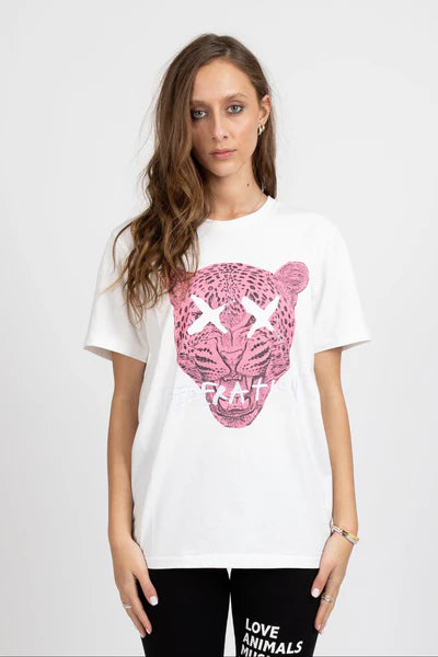 FEDERATION - RUSH TEE - LEOPARD - WHITE