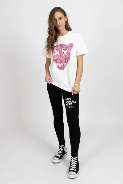 FEDERATION - RUSH TEE - LEOPARD - WHITE
