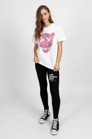 FEDERATION - RUSH TEE - LEOPARD - WHITE