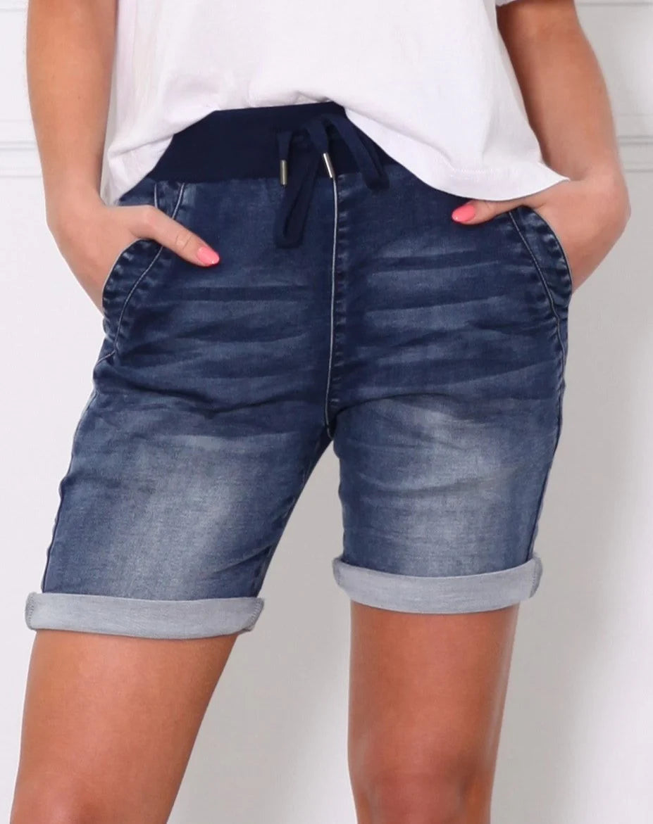 MONACO - RILEY SHORT - DARK BLUE WASH