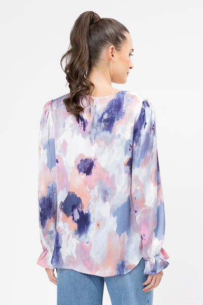 SEEKING LOLA -PATTI TOP - LILAC SMUDGE