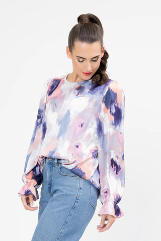 SEEKING LOLA -PATTI TOP - LILAC SMUDGE