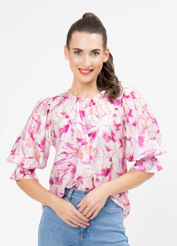 SEEKING LOLA - MAGNIFICENT TOP - PINK SPLASH