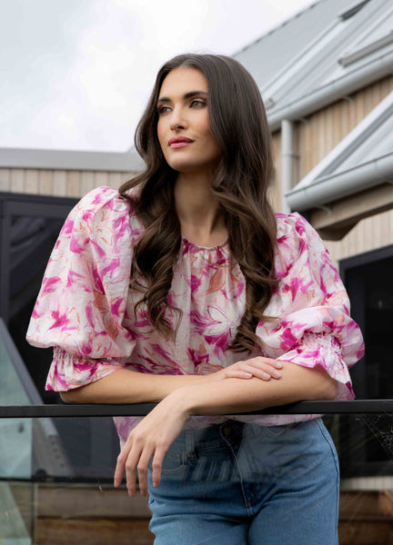 SEEKING LOLA - MAGNIFICENT TOP - PINK SPLASH