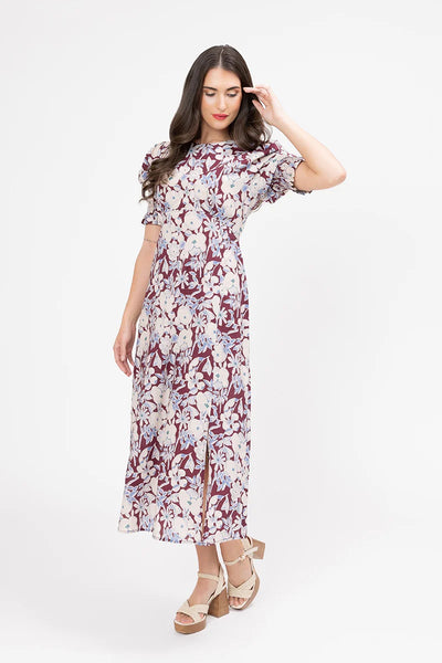SEEKING LOLA - SUNSET DRESS - MERLOT FIELD