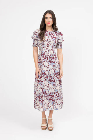 SEEKING LOLA - SUNSET DRESS - MERLOT FIELD
