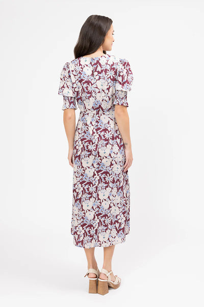 SEEKING LOLA - SUNSET DRESS - MERLOT FIELD