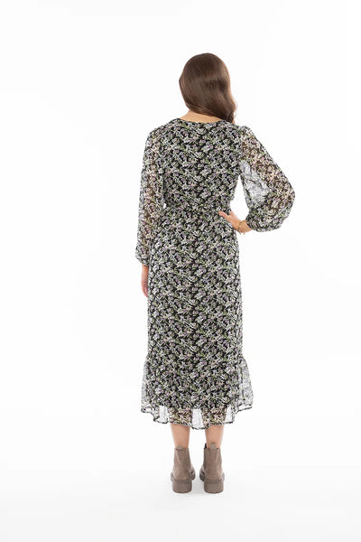 Seeking Lola - PERCEPTIVE DRESS L/S - BERRY SPRIG