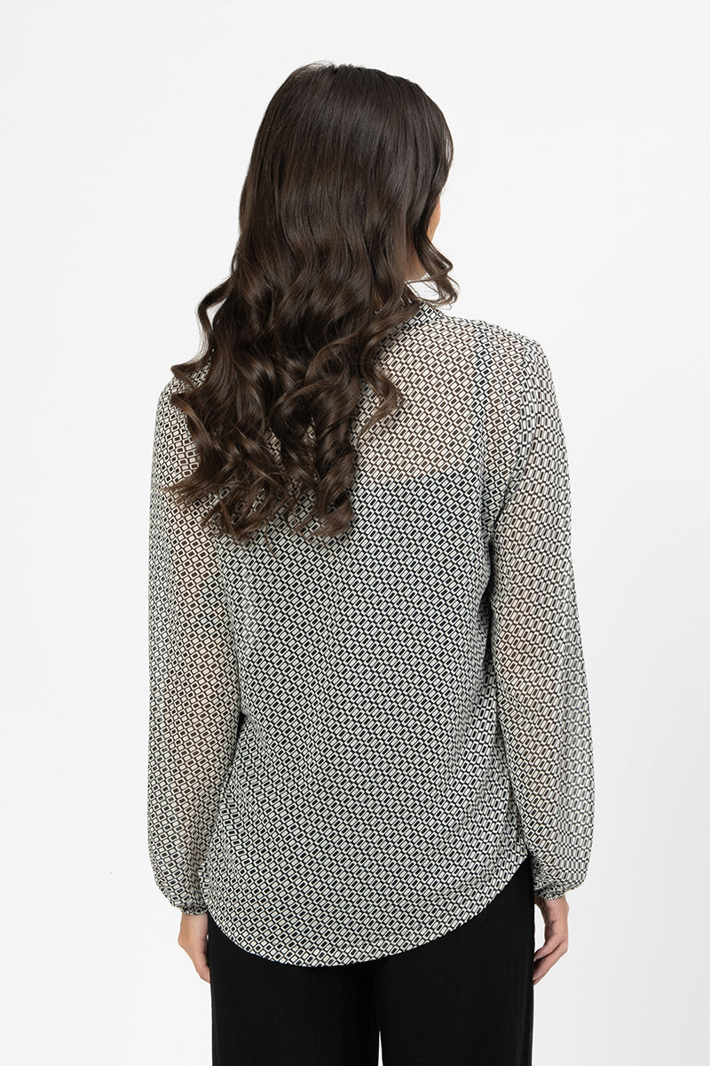 Seeking Lola - FULL OF LIFE L/S TOP - MONO CUBISM