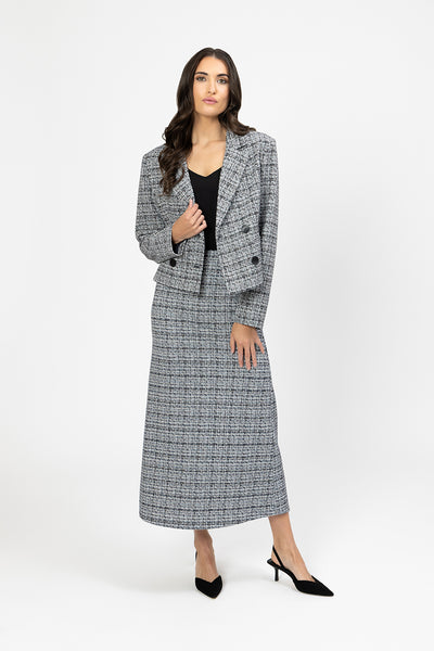 SEEKING LOLA - AUDREY BLAZER - MIDNIGHT TWEED