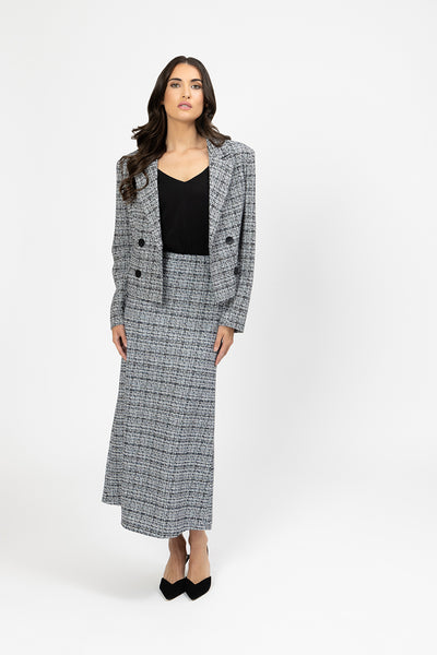 SEEKING LOLA - AUDREY BLAZER - MIDNIGHT TWEED