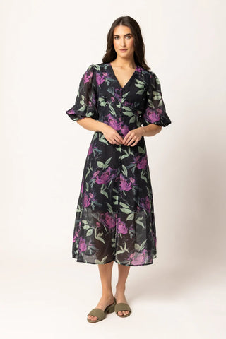 SEEKING LOLA - SUNRISE DRESS - INDIGO GARDEN