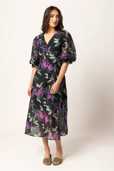 SEEKING LOLA - SUNRISE DRESS - INDIGO GARDEN